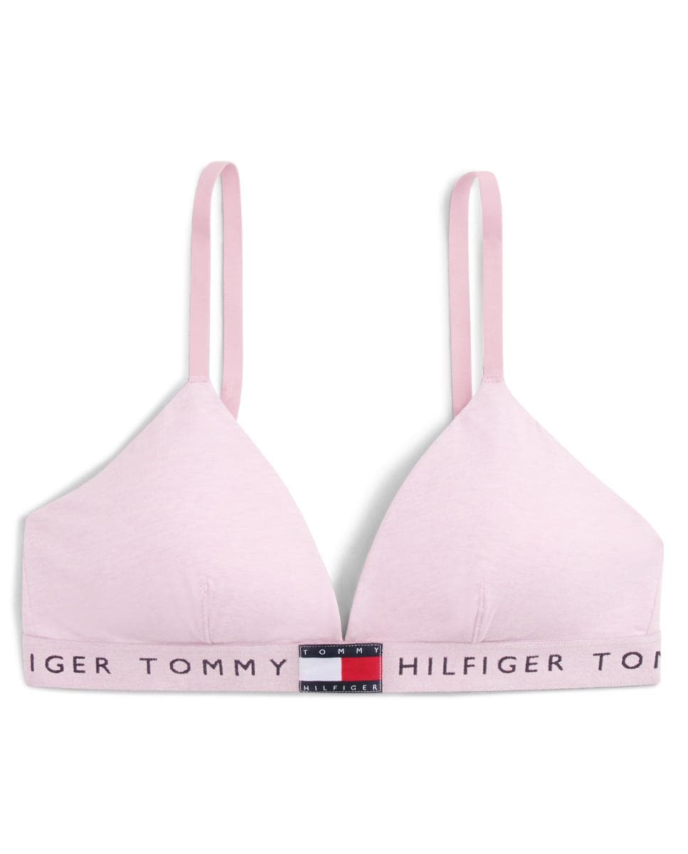 Soutien Triangular sem Aro e com Inscrição Rosa-5