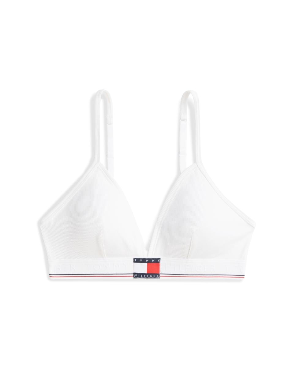 Soutien Triangular Canelado Branco-4