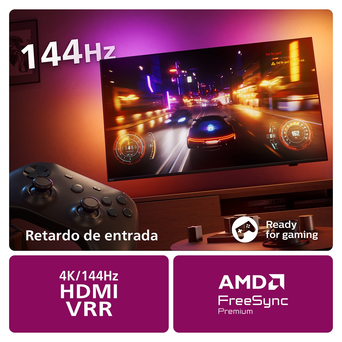 TV LED 139cm (55") Philips Ambilight The One 55PUS8919 UHD 4K, Dolby Vision y Dolby Atmos, Titan OS, Smart TV (Reacondicionado Grado D) - Gris Antracita Gris Antracita-8
