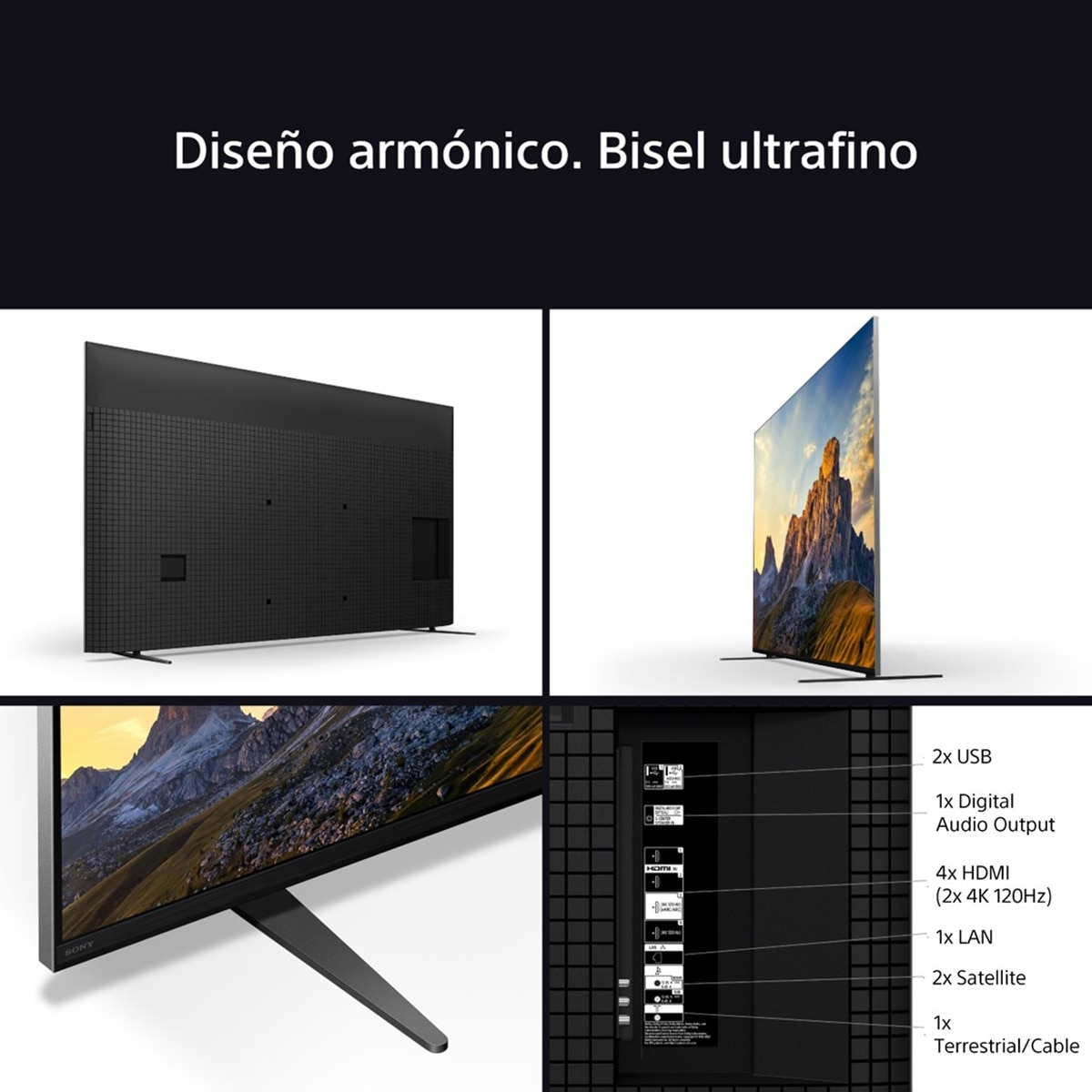 TV 65" Sony BRAVIA 7 65XR70 Mini LED, 4K HDR, Google TV, Smart TV, Funciones para PS5, IMAX Enhanced, Dolby Vision Atmos, Chromecast, AirPlay (Reacondicionado Grado D) - Negro Negro-7