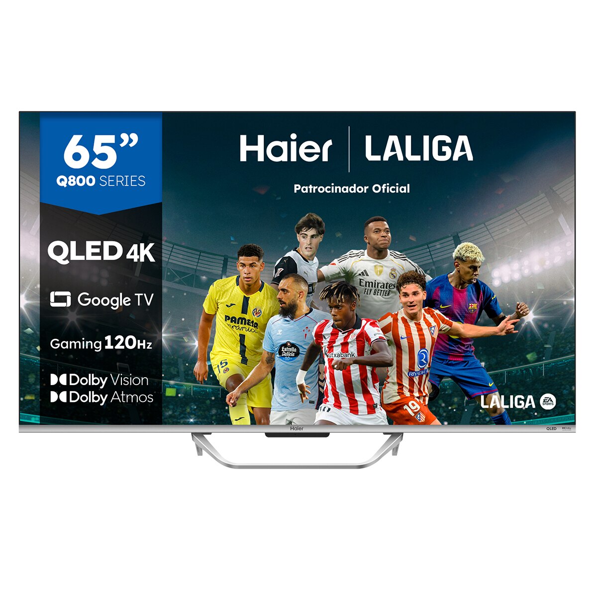Haier - TV QLED 165 cm (65") Haier H65Q800UX Q8 Series, 4K UHD, Smart TV Google TV, Dolby Atmos (Reacondicionado Grado C).
