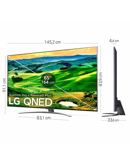 TV LED 164 cm (65'') LG 65QNED816QA 4K SmartTV WebOS 22, HDR10, HLG, Sonido Dolby Digital Plus & AC4 (Reacondicionado Grado A) - Negro Negro-2