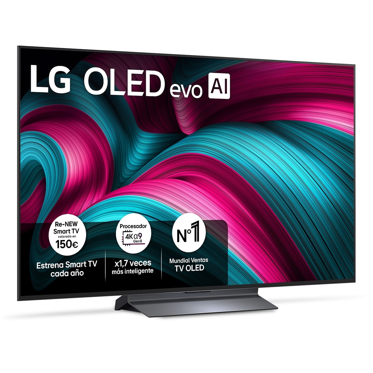 TV OLED evo AI C5 139cm (55") LG OLED55C56LB, Smart TV 4K (Reacondicionado Grado A) - Negro Negro-1