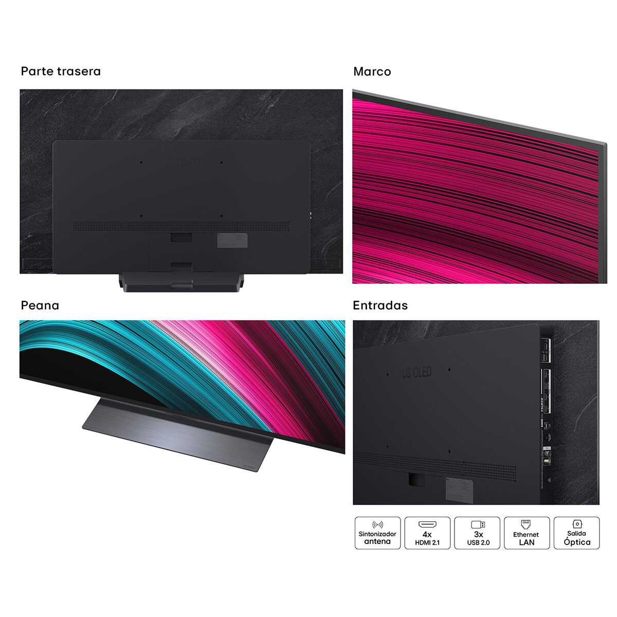 TV OLED evo AI C5 139cm (55") LG OLED55C56LB, Smart TV 4K (Reacondicionado Grado A) - Negro Negro-16
