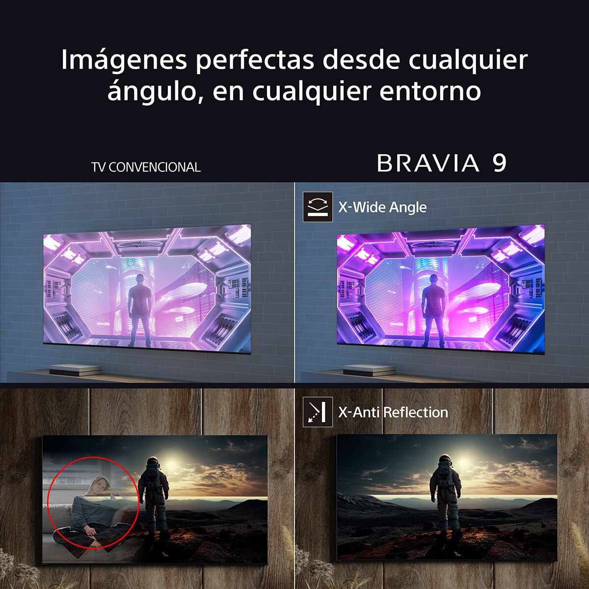 TV 65" Sony BRAVIA 9 K65XR90 Mini LED, 4K HDR, Google TV, Smart TV, Funciones para PS5, IMAX Enhanced, Dolby Vision Atmos (Reacondicionado Grado D) - Negro Negro-8