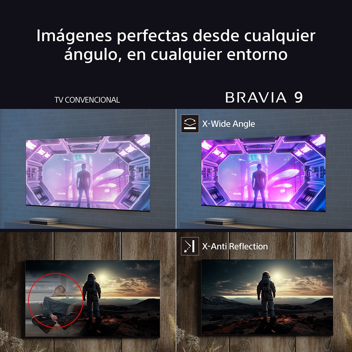 TV 65" Sony BRAVIA 9 K65XR90 Mini LED, 4K HDR, Google TV, Smart TV, Funciones para PS5, IMAX Enhanced, Dolby Vision Atmos (Reacondicionado Grado D) - Negro Negro-8