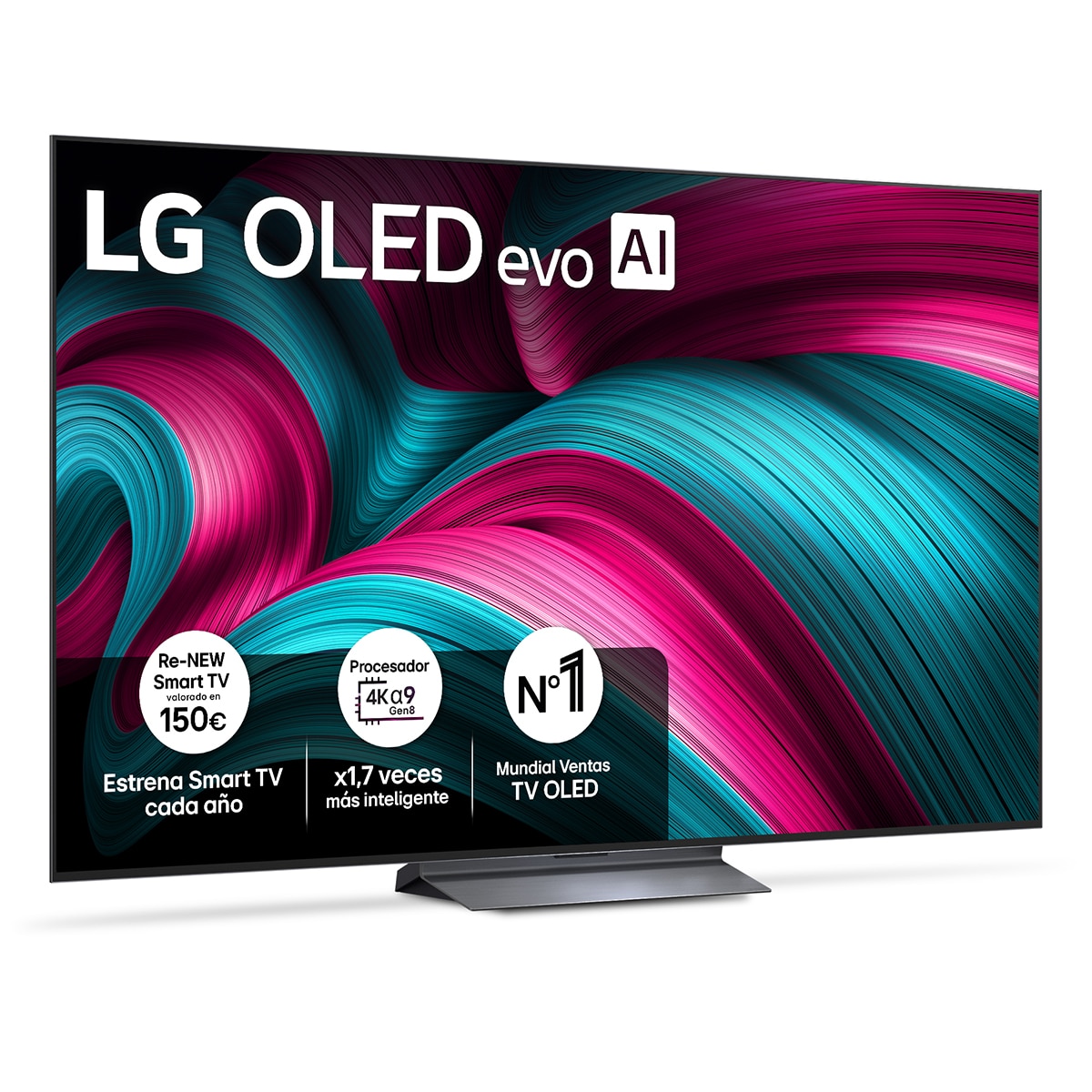 LG - TV OLED evo AI C5 164cm (65") LG OLED65C56LB, Smart TV 4K (Reacondicionado Grado D).