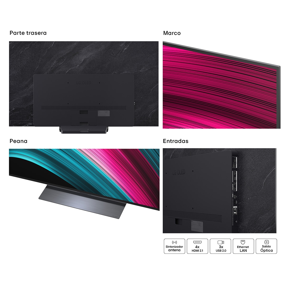 TV OLED evo AI C5 164cm (65") LG OLED65C56LB, Smart TV 4K (Reacondicionado Grado C) - Negro Negro-16