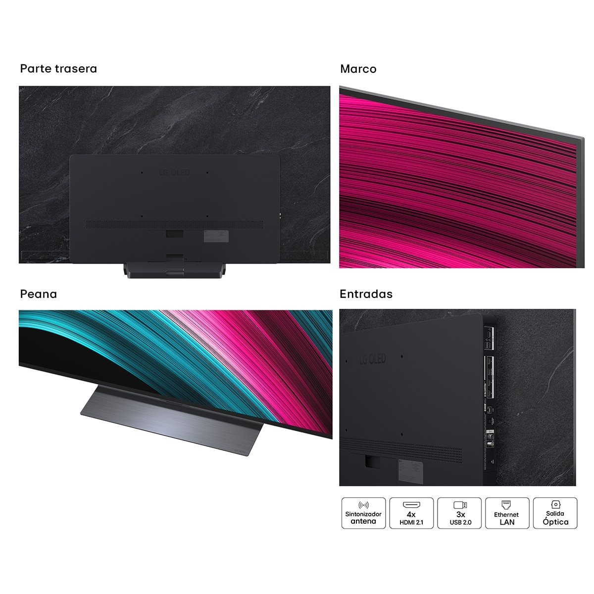 TV OLED evo AI C5 164cm (65") LG OLED65C56LB, Smart TV 4K (Reacondicionado Grado D) - Negro Negro-16