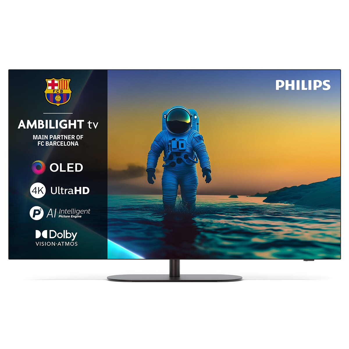 PHILIPS - TV OLED 121 cm (48") Philips Ambilight 48OLED820-12 UDH 4K, Dolby Vision y Dolby Atmos, Goolge TV, Smart TV (Reacondicionado Grado A).