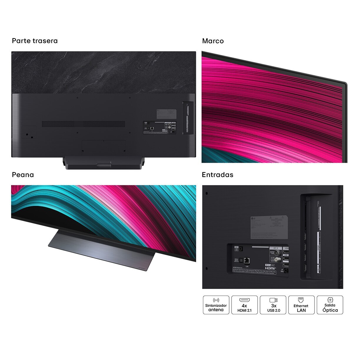 TV OLED evo AI C5 121cm (48") LG OLED48C56LB, Smart TV 4K (Reacondicionado Grado B) - Negro Negro-16