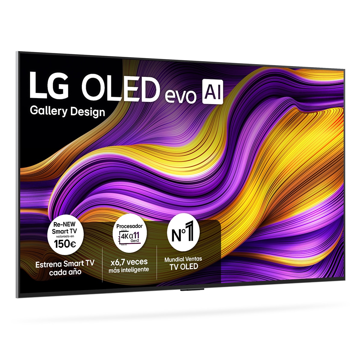 LG - TV OLED evo AI G5 139cm (55") LG OLED55G55LW, Smart TV 4K, soporte pared incluido (Reacondicionado Grado C).