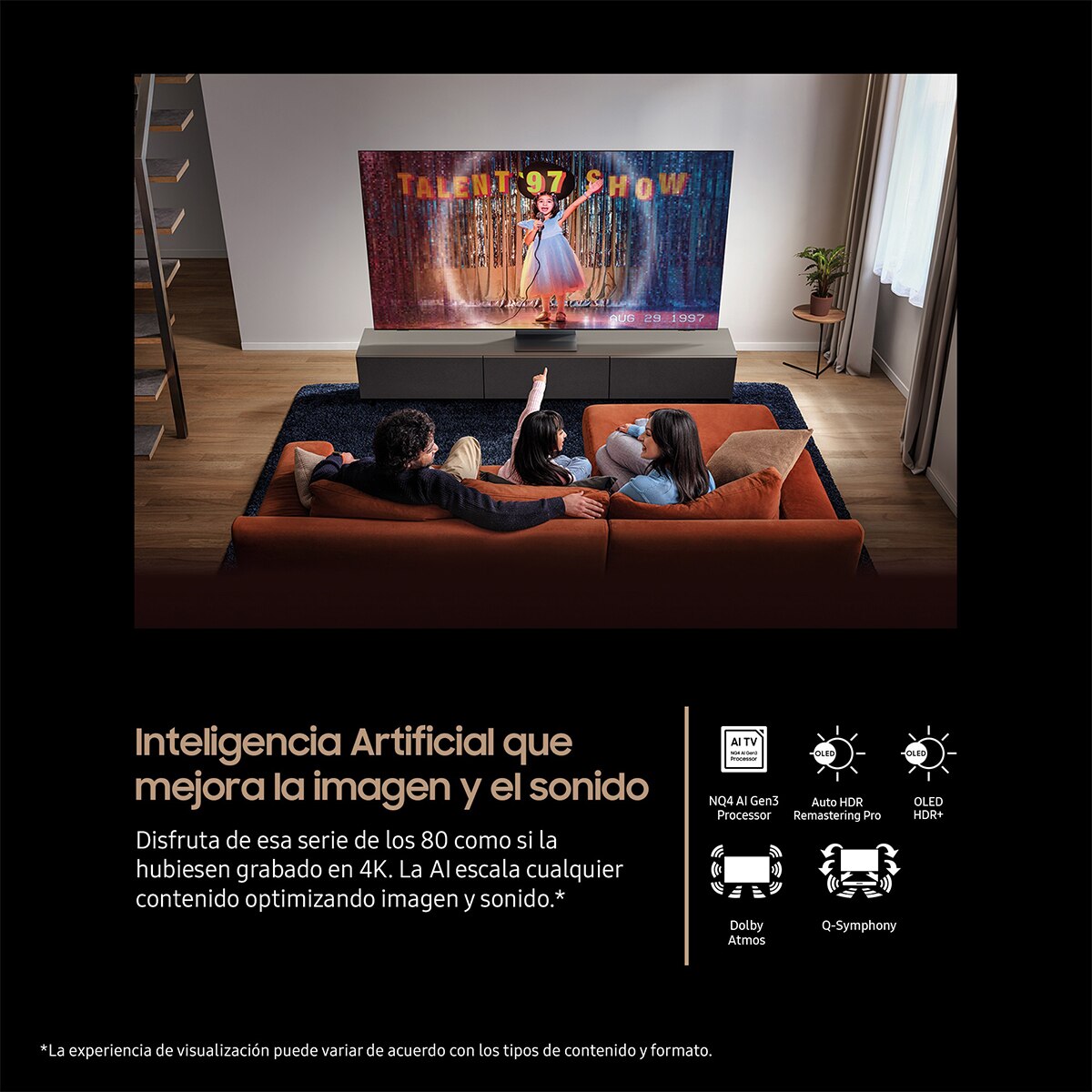 TV OLED 163cm (65") Samsung TQ65S93FATXXC 4K Vision AI PANTONE Smart TV (Reacondicionado Grado B) - Negro Negro-3