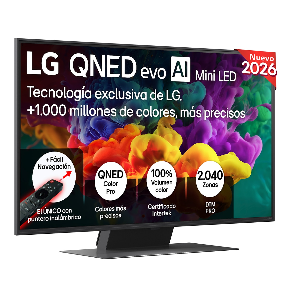 LG - TV QNED evo Mini LED 108 cm (43") LG 43QNED87B6A 4K, Smart TV, AI, QNED87 (Reacondicionado Grado A).