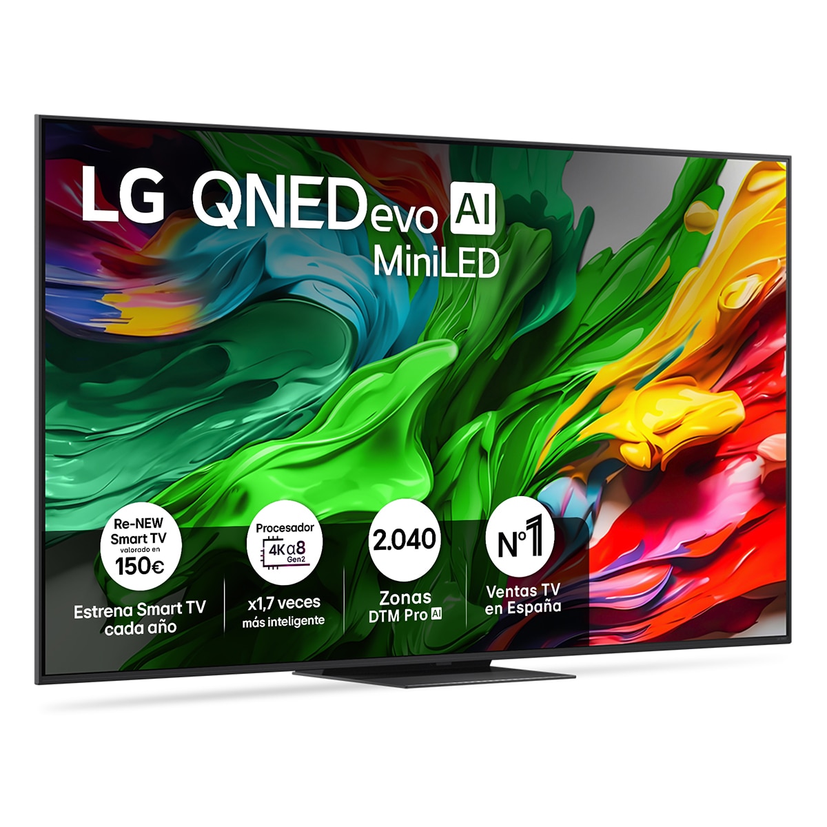 LG - TV QNED evo MiniLED AI 189cm (75") LG 75QNED86A6A, 4K Smart TV (Reacondicionado Grado D).