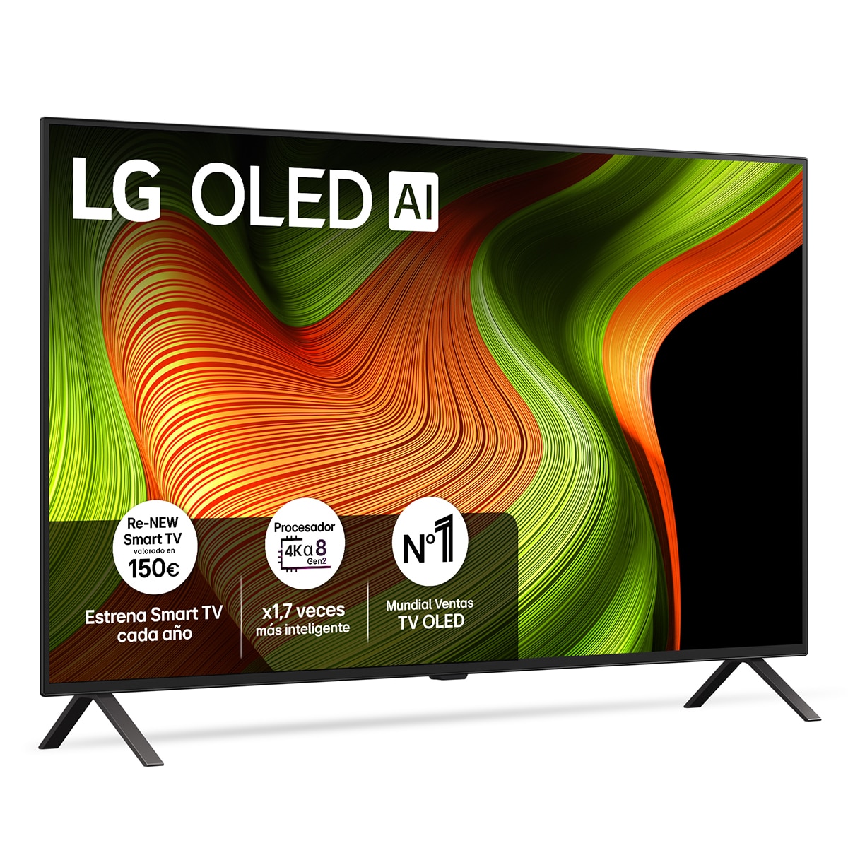 LG - TV OLED AI B5 139cm (55") LG OLED55B56LA, Smart TV 4K (Reacondicionado Grado D).