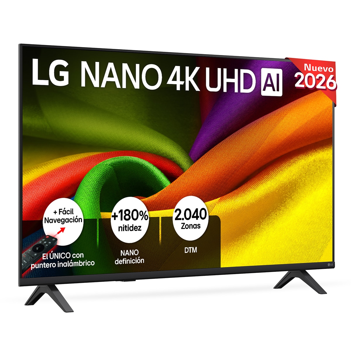 LG - TV LED 108 cm (43") LG 43NU900B6LA Nano 4K UHD, Smart TV, AI, NU90 (Reacondicionado Grado A).