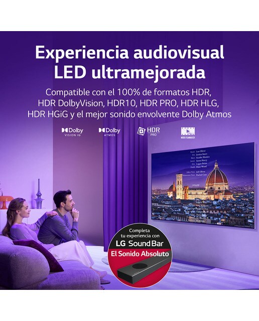 TV LED 189 cm (75'') LG 75QNED876QB 4K SmartTV WebOS 22, HDR Dolby Vision, HDR10, Dolby Atmos (Reacondicionado Grado C) - Negro Negro-5