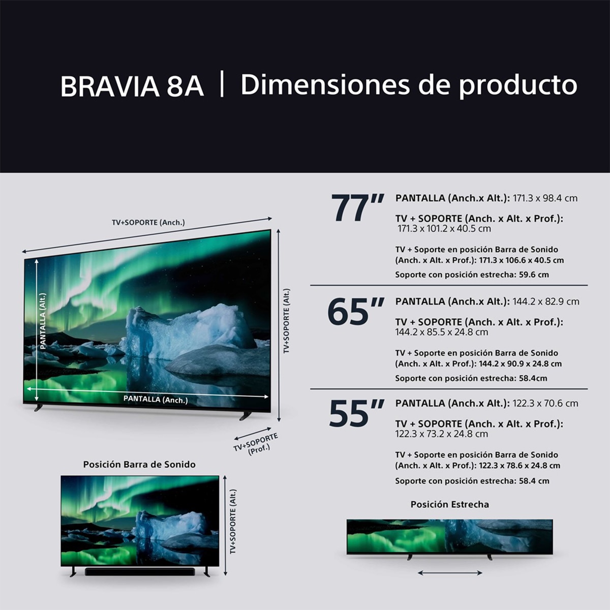 TV 65" Sony BRAVIA 8A K65XR8AB OLED, 4K HDR, 120Hz, Google TV, Smart TV, Funciones para PS5, IMAX Enhanced, Dolby Vision Atmos, Chromecast (Reacondicionado Grado A) 15