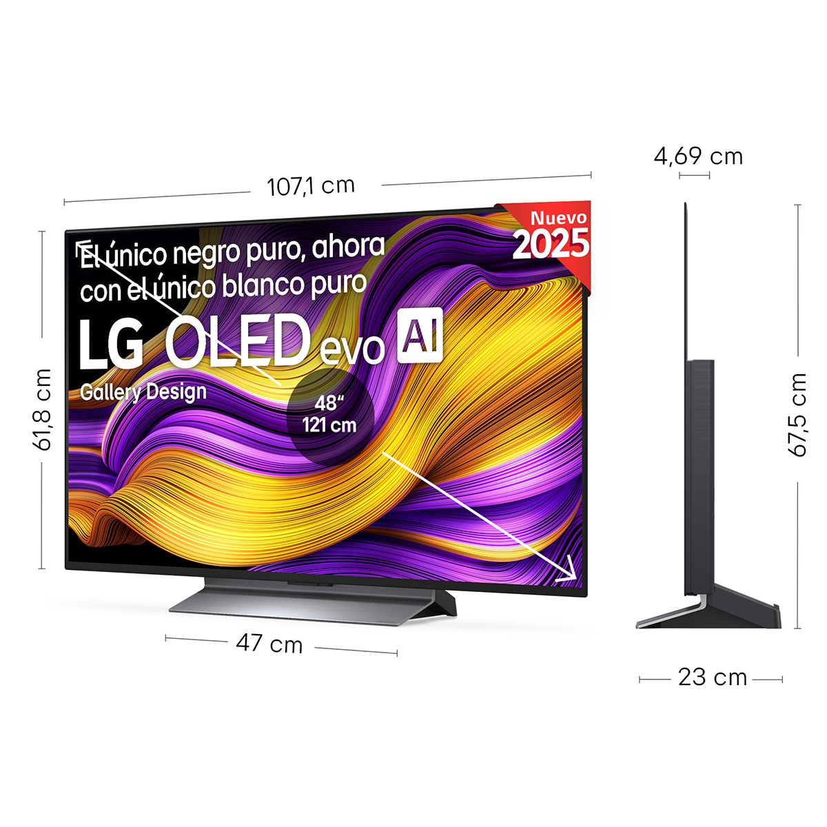 TV OLED evo AI G5 121cm (48") LG OLED48G56LS, Smart TV 4K (Reacondicionado Grado A) - Negro Negro-2