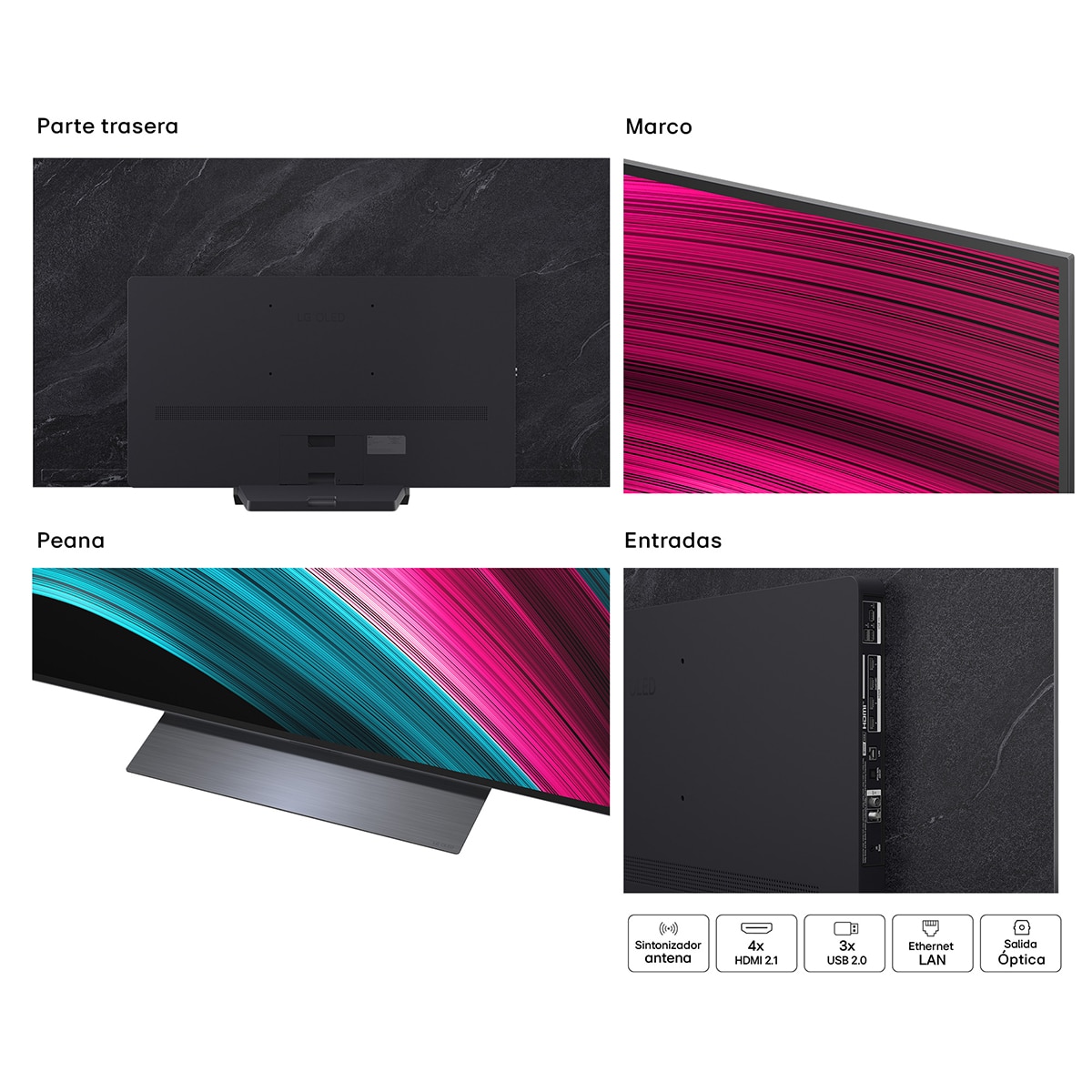 TV OLED evo AI C5 195cm (77") LG OLED77C56LB, Smart TV 4K (Reacondicionado Grado D) - Negro Negro-16