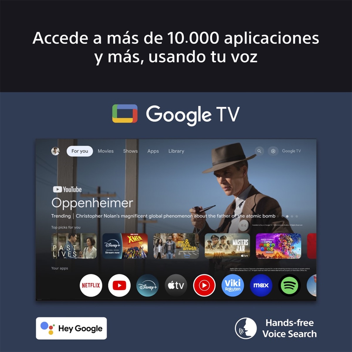 TV 43" Sony BRAVIA 3 K43S35BP LED 4K HDR, Google TV, Smart TV, Dolby Vision, Dolby Atmos, Triluminos PRO, X-Balanced Speaker, Game Menu (Reacondicionado Grado D) 6