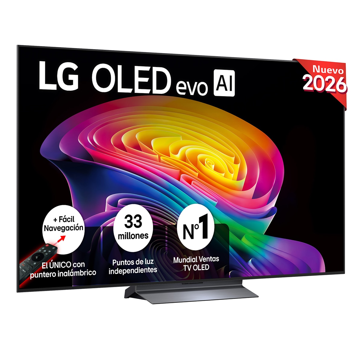 TV OLED evo 164 cm (65") LG OLED65C66LB 4K, Smart TV, AI, C6 (Reacondicionado Grado A) - Gris oscuro / Negro Gris oscuro / Negro-1