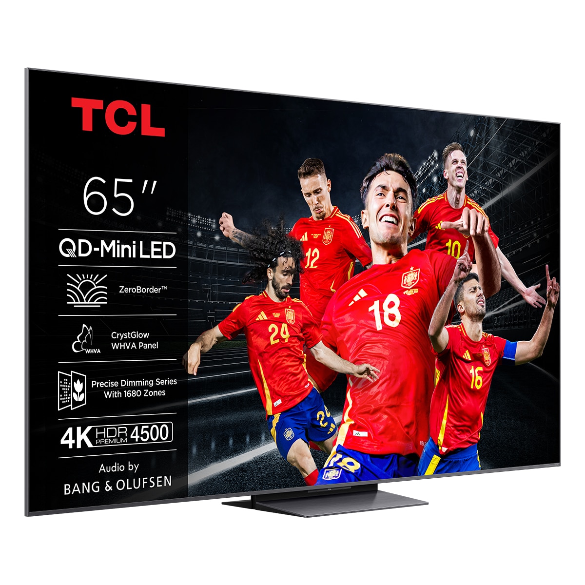 TV QD-Mini LED 165,1 cm (65") TCL 65C8K, 4K HDR Premium 4500, ZeroBorder, Smart TV Google TV, control por voz (Reacondicionado Grado C) - Titanio Titanio-1