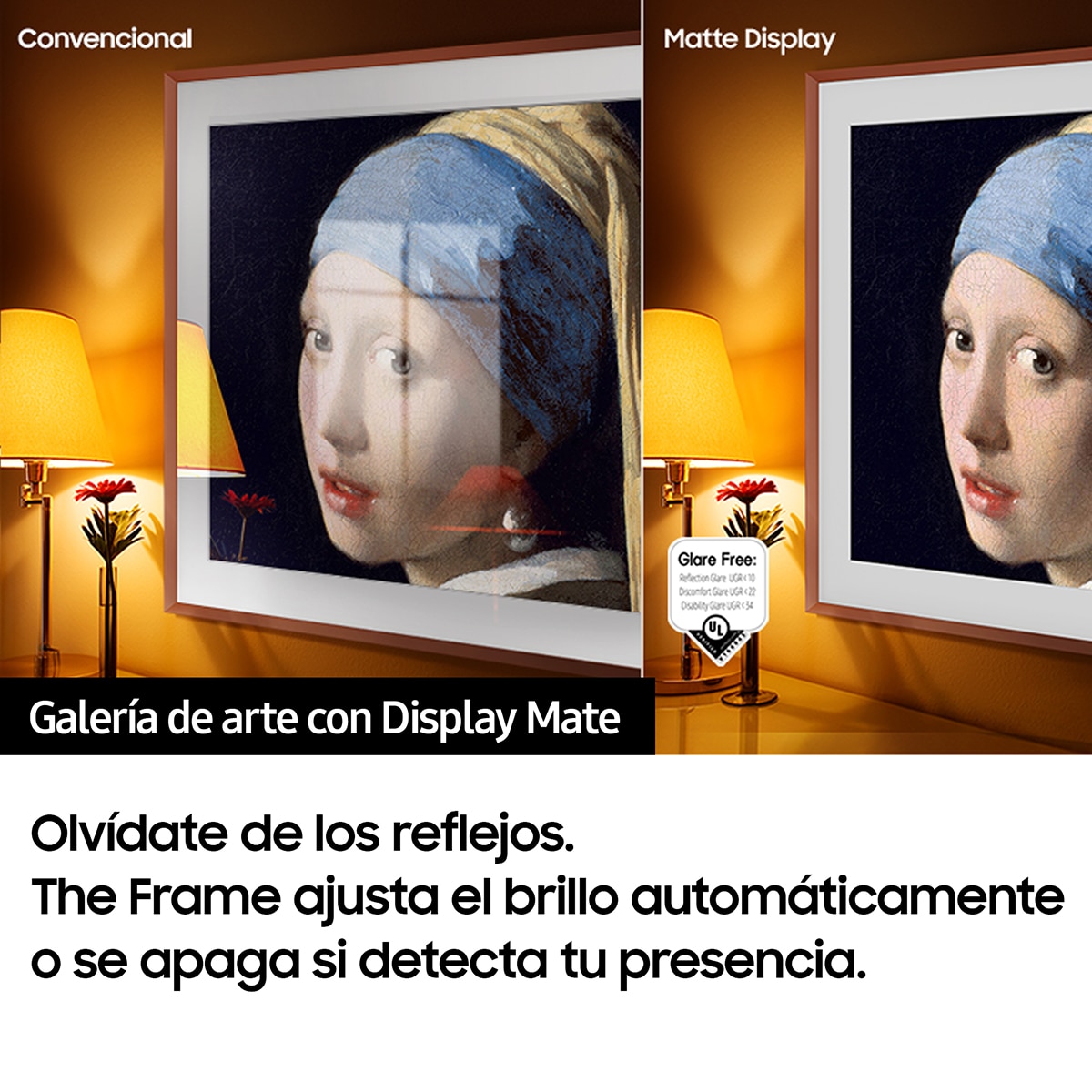 TV QLED 80 cm (32") Samsung The Frame TQ32LS03C 4K Display Mate, Smart TV para colgar en pared con soporte Slim incluido (Reacondicionado Grado D) 3