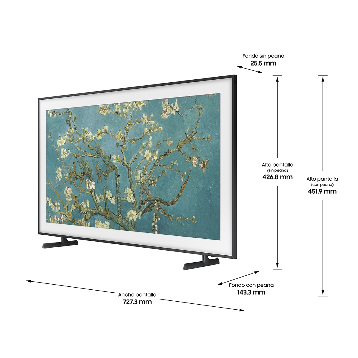 TV QLED 80 cm (32") Samsung The Frame TQ32LS03C 4K Display Mate, Smart TV para colgar en pared con soporte Slim incluido (Reacondicionado Grado D) 11