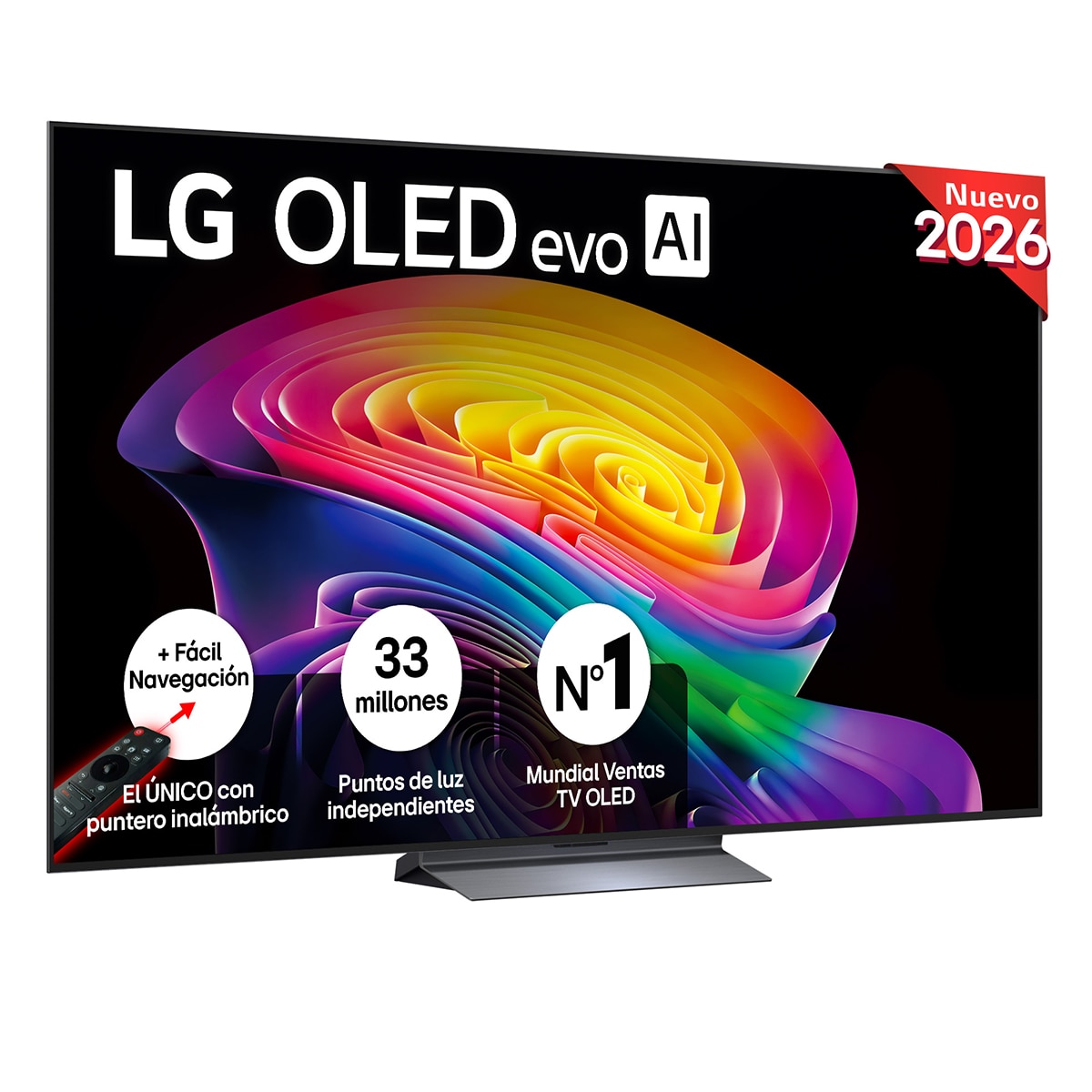 TV OLED evo 195 cm (77") LG OLED77C66LB 4K, Smart TV, AI, C6 (Reacondicionado Grado A) - Gris oscuro / Negro Gris oscuro / Negro-1