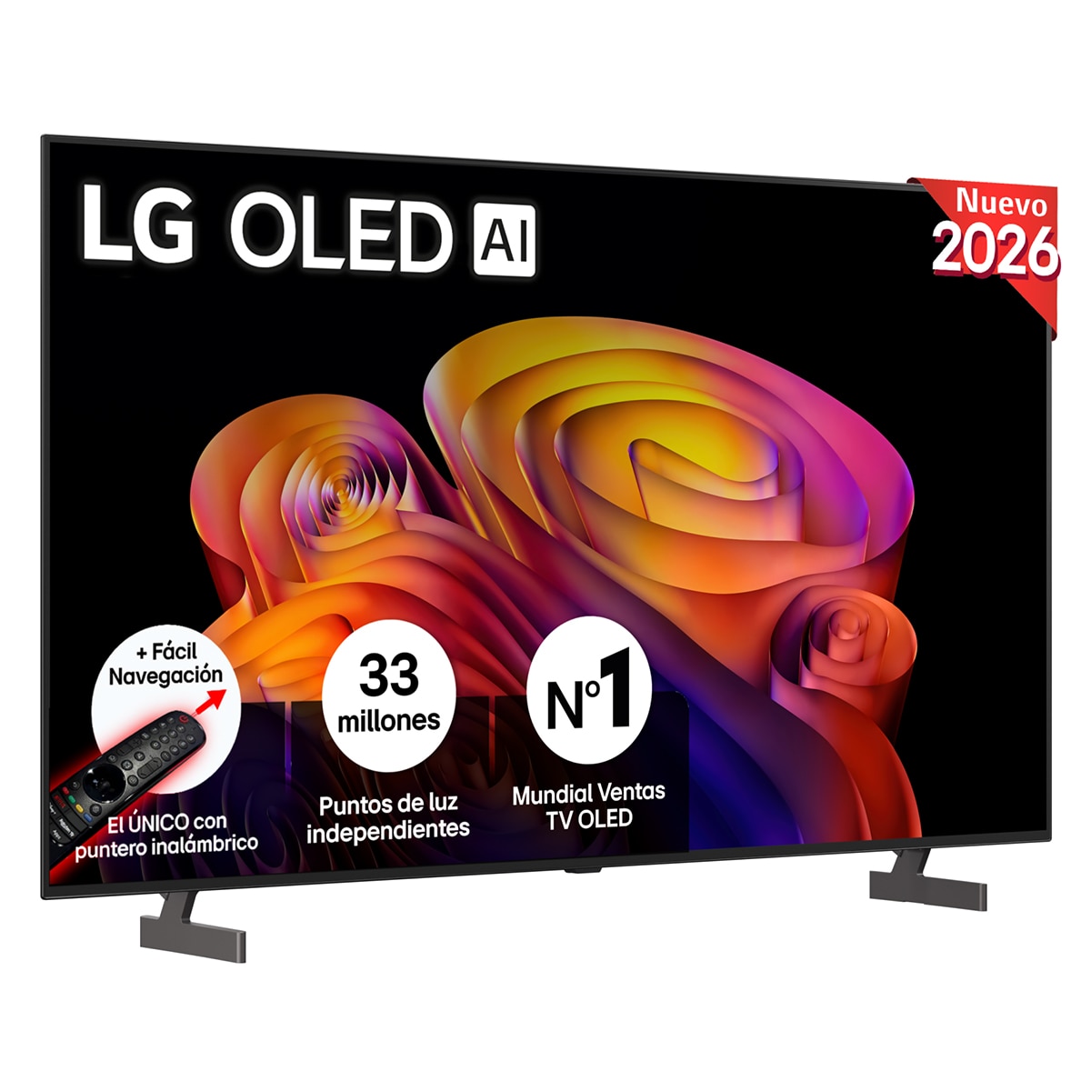 TV OLED 164 cm (65") LG OLED65B6ELC 4K, Smart TV, AI, B6 (Reacondicionado Grado A) - Gris oscuro / Negro Gris oscuro / Negro-1