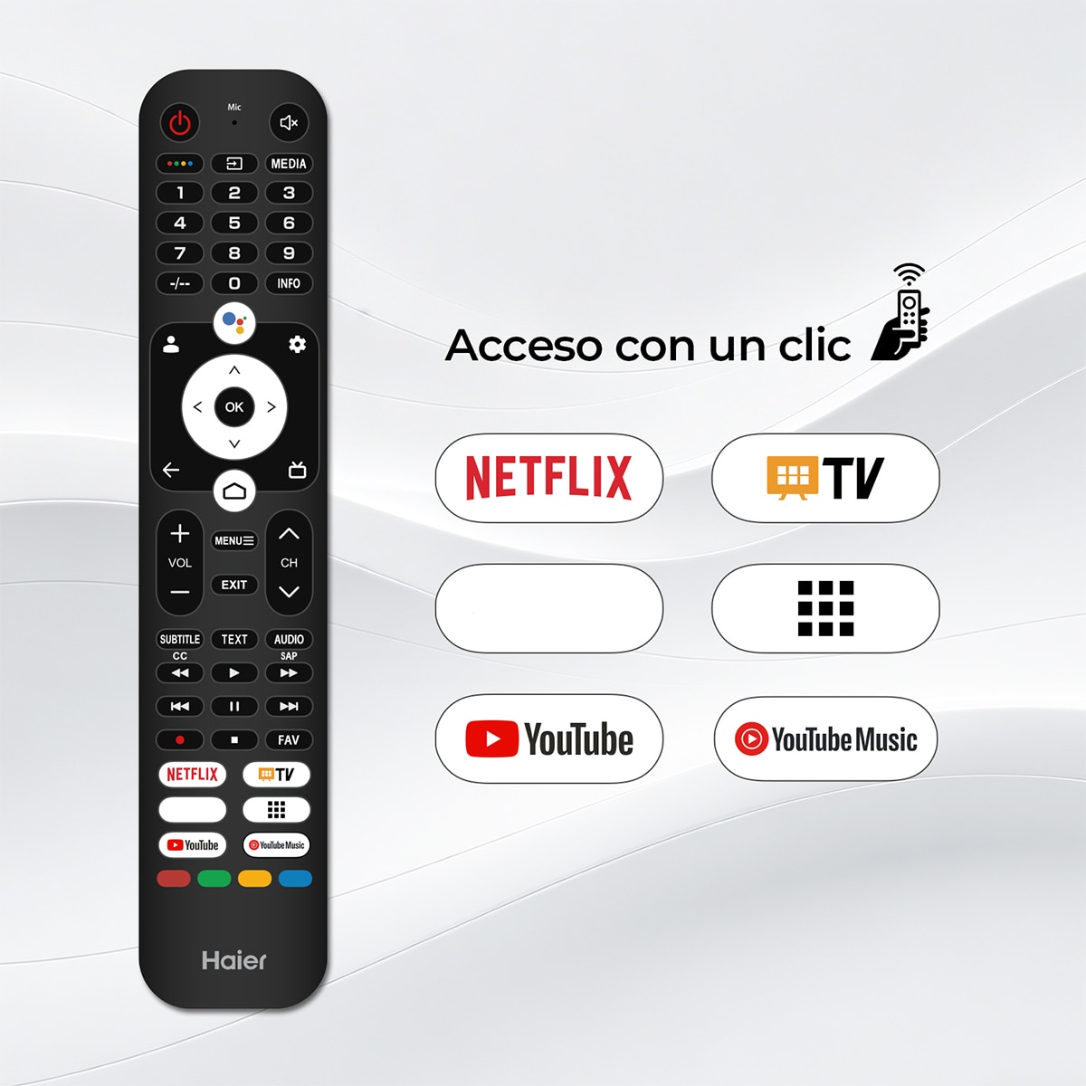 TV LED 126 cm (50") Haier K85 H50K85GUX 4K UHD, 60Hz, Google TV, HDR10, Dolby Audio, AIPQ (AI Picture Quality) (Reacondicionado Grado A) - Negro Negro-16