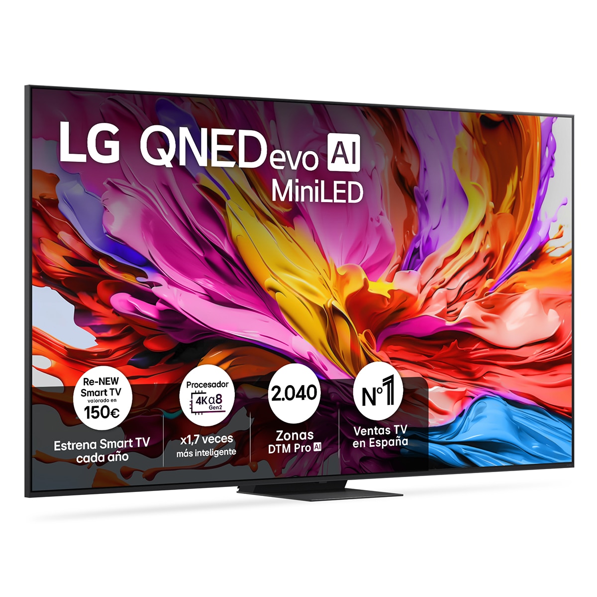 TV QNED evo MiniLED AI 254cm (100") LG 100QNED86A6, 4K Smart TV (Reacondicionado Grado D) - Negro Negro-1