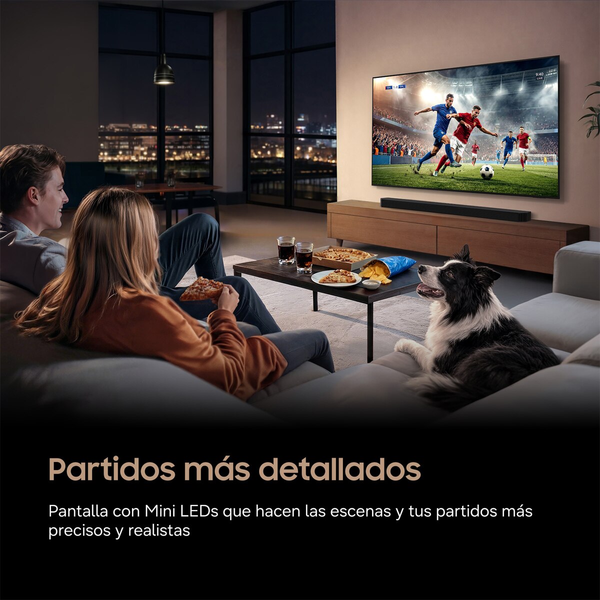 TV Mini LED 138cm (55") Samsung TU55M80HAUXXC 4K Smart TV con Vision AI 144Hz (Reacondicionado Grado A) - Negro Negro-4