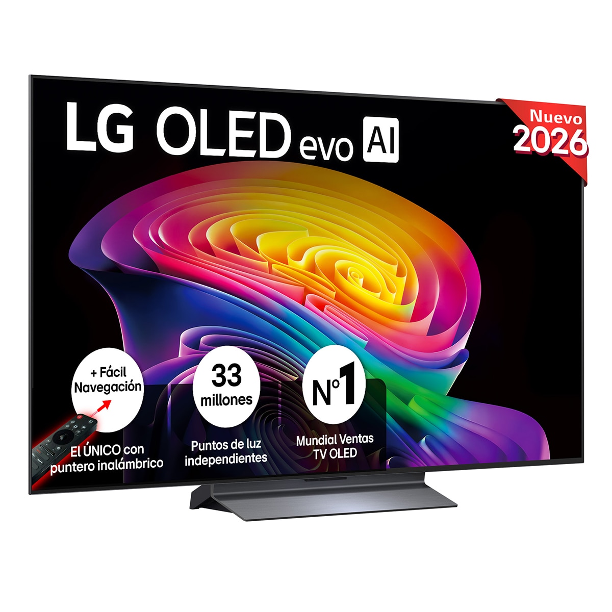 TV OLED evo 139 cm (55") LG OLED55C66LB 4K, Smart TV, AI, C6 (Reacondicionado Grado A) - Gris oscuro / Negro Gris oscuro / Negro-1