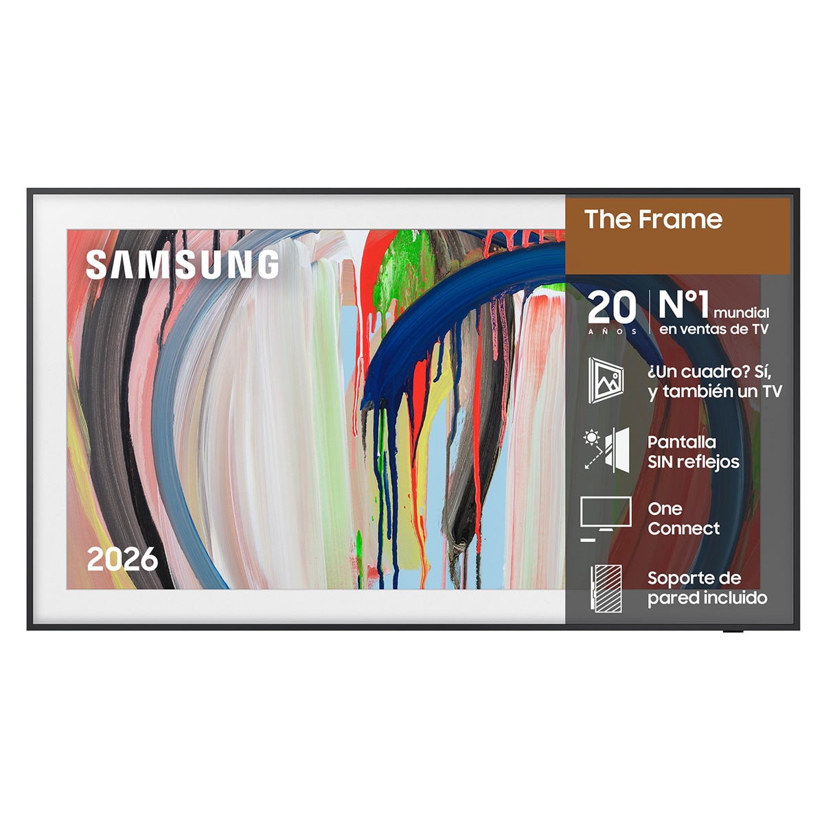 TV Neo QLED Mini LED 139cm (55") Samsung The Frame TQ55LS03HAUXXC 4K Smart TV Vision AI SIN reflejos. Soporte incluido (Reacondicionado Grado A) - Negro Negro-1