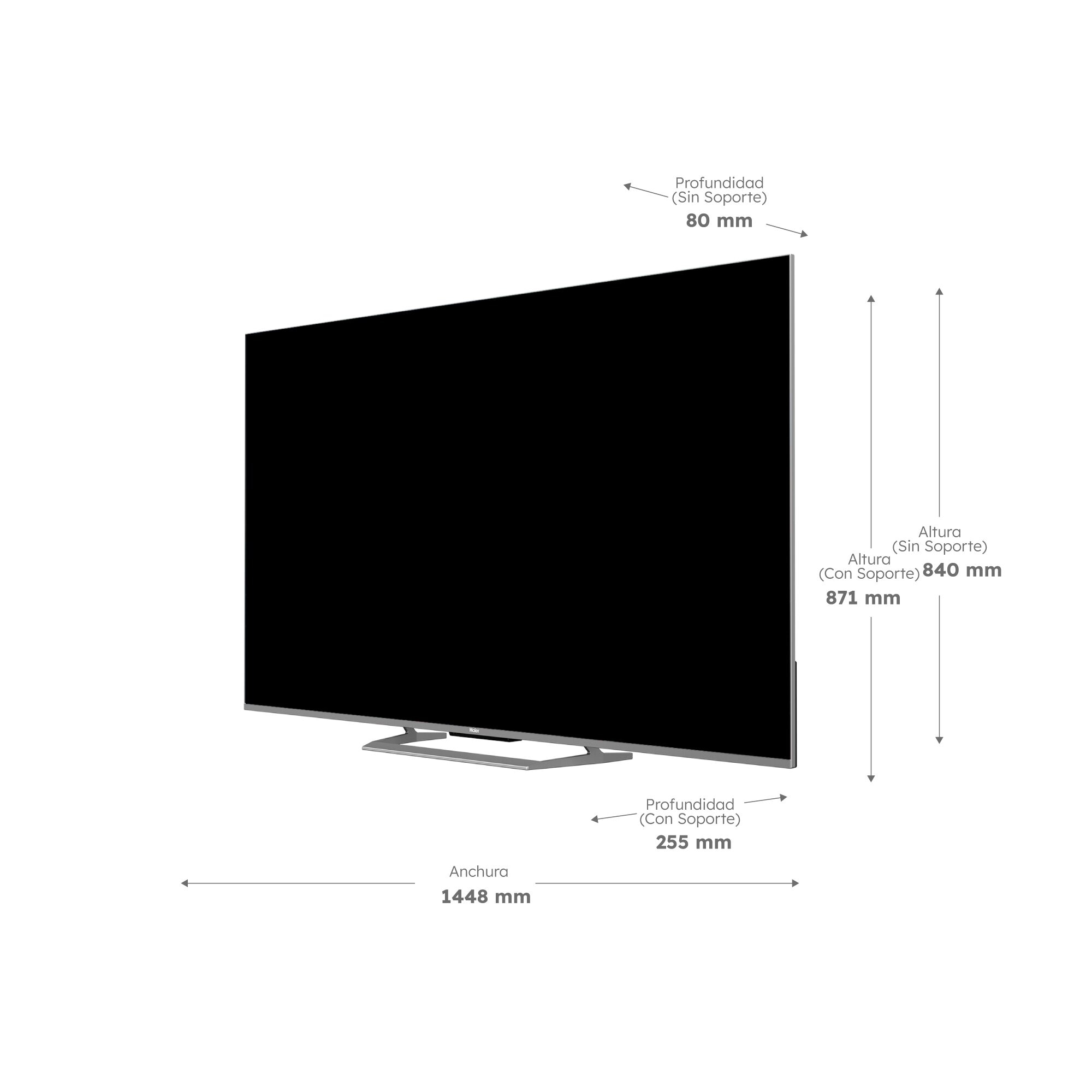 TV MiniLED 165cm (65") Haier H65M90EUX 4K UHD, Smart Google TV, Dolby Vision (Reacondicionado Grado C) 3