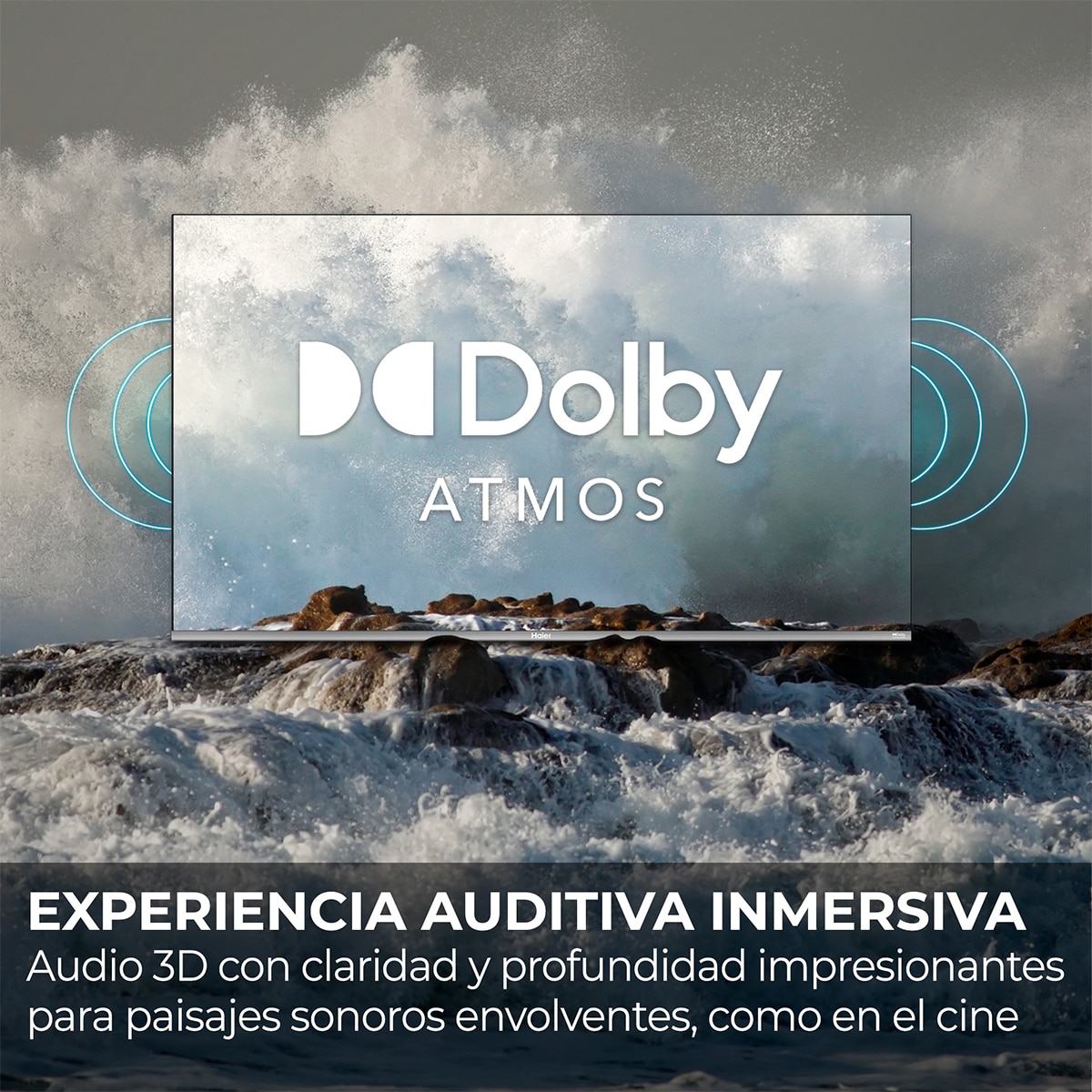 TV MiniLED 165cm (65") Haier H65M90EUX 4K UHD, Smart Google TV, Dolby Vision (Reacondicionado Grado C) 10