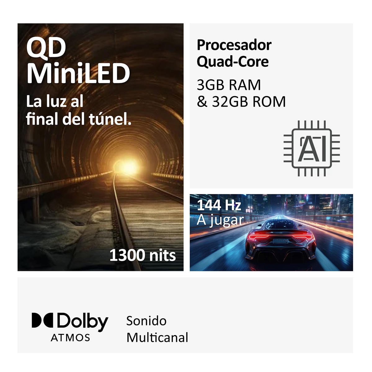 TV MiniLED 165cm (65") Haier H65M90EUX 4K UHD, Smart Google TV, Dolby Vision (Reacondicionado Grado C) 16