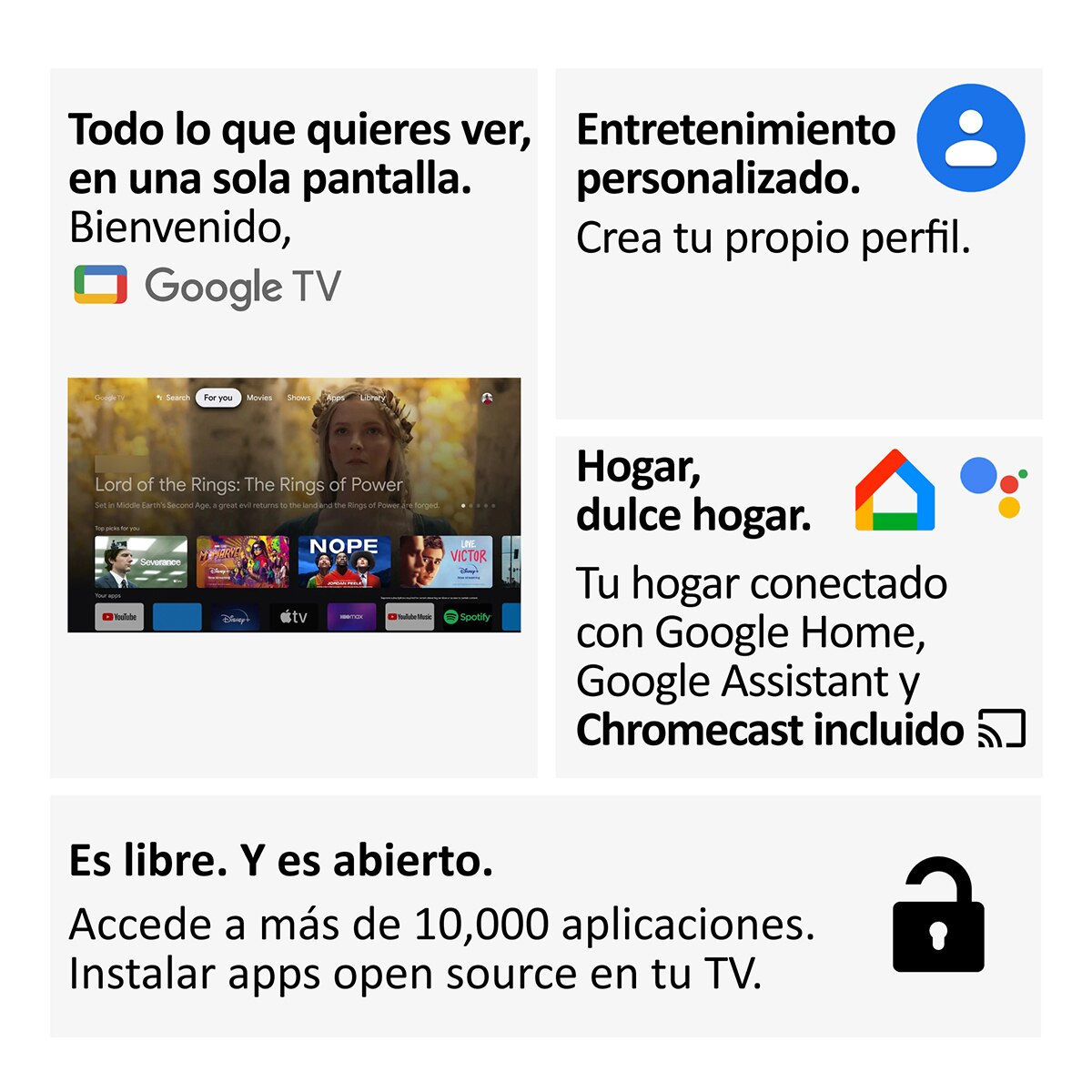 TV MiniLED 165cm (65") Haier H65M90EUX 4K UHD, Smart Google TV, Dolby Vision (Reacondicionado Grado C) 17