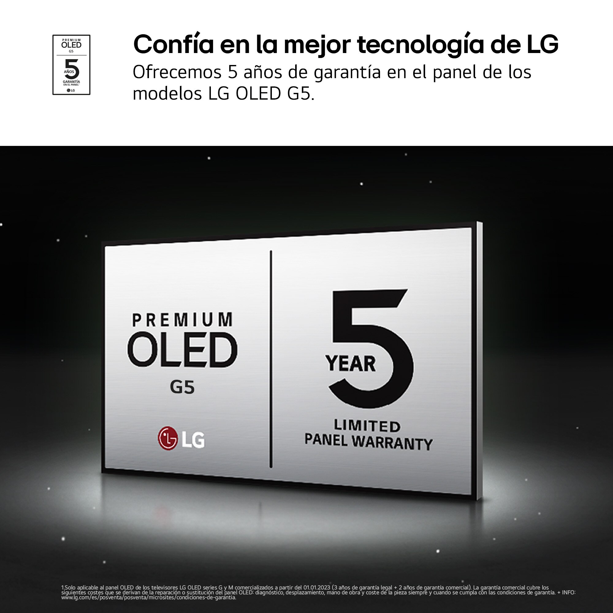 TV OLED evo AI G5 139cm (55") LG OLED55G55LW, Smart TV 4K, soporte pared incluido (Reacondicionado Grado C) - Negro Negro-15