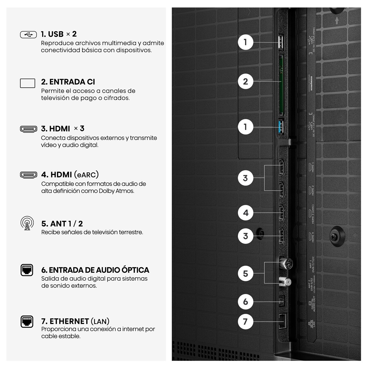 TV RGB Mini LED 65"(164 cm) Hisense 65UR8S UHD 4K Smart TV con IA (Reacondicionado Grado B) - Aluminio / Gris carbón Aluminio / Gris carbón-12
