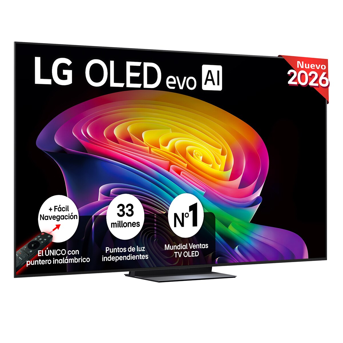 TV OLED evo 210 cm (83") LG OLED83C66LB 4K, Smart TV, AI, C6 (Reacondicionado Grado A) - Gris oscuro / Negro Gris oscuro / Negro-1