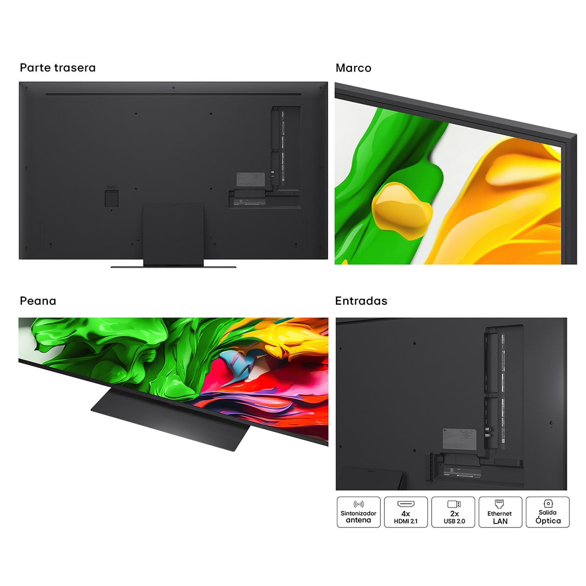 TV QNED evo MiniLED AI 139cm (55") LG 55QNED86A6A, 4K Smart TV (Reacondicionado Grado A) Negro-16