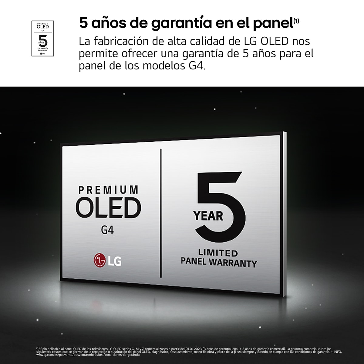 TV OLED evo* 164cm (65") LG OLED65G45LW 4K con Smart TV WebOS24 para instalar en pared con soporte incluido (Reacondicionado Grado C) Negro / Plata-14