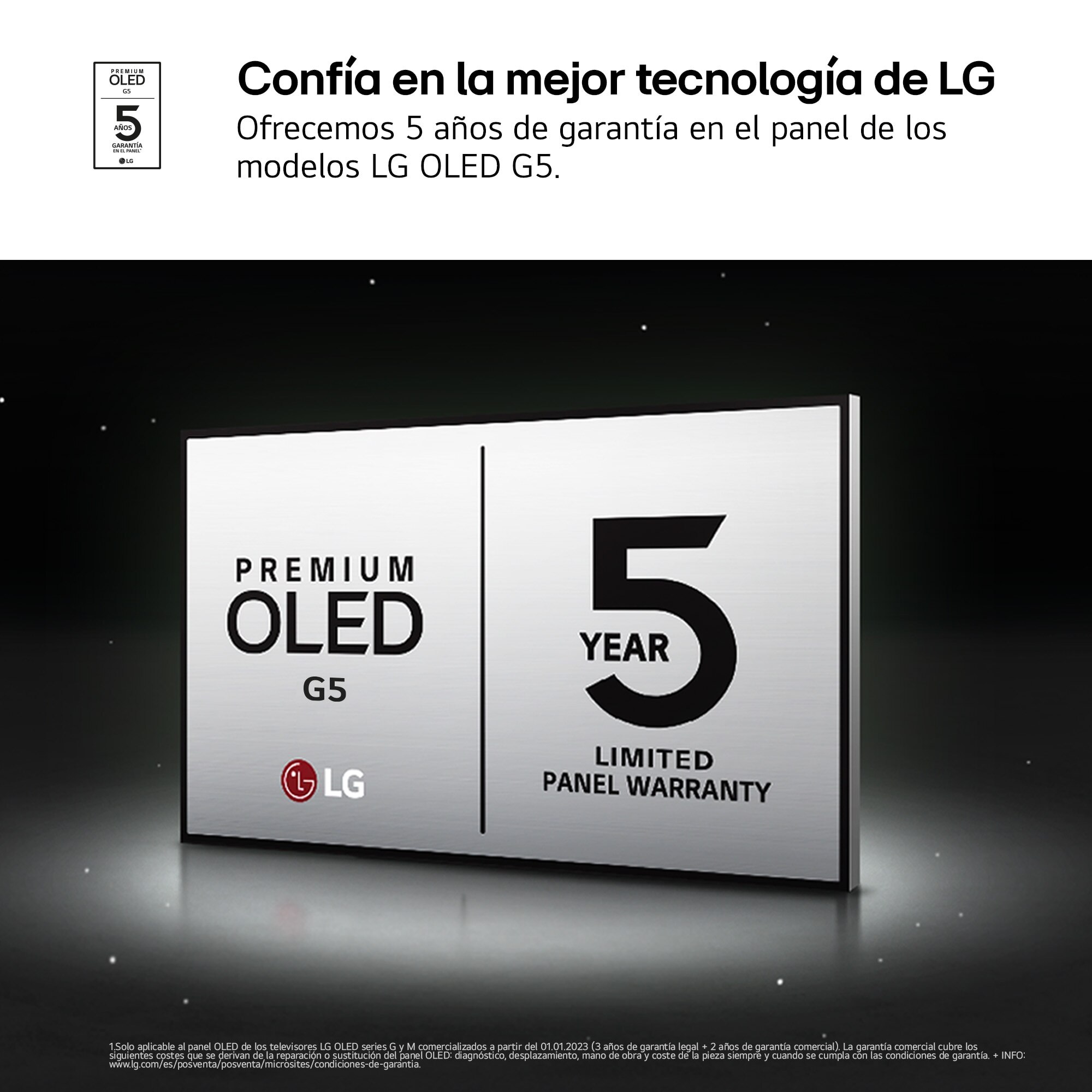 TV OLED evo AI G5 164cm (65") LG OLED65G55LW, Smart TV 4K, soporte pared incluido (Reacondicionado A estrenar) - Negro Negro-12