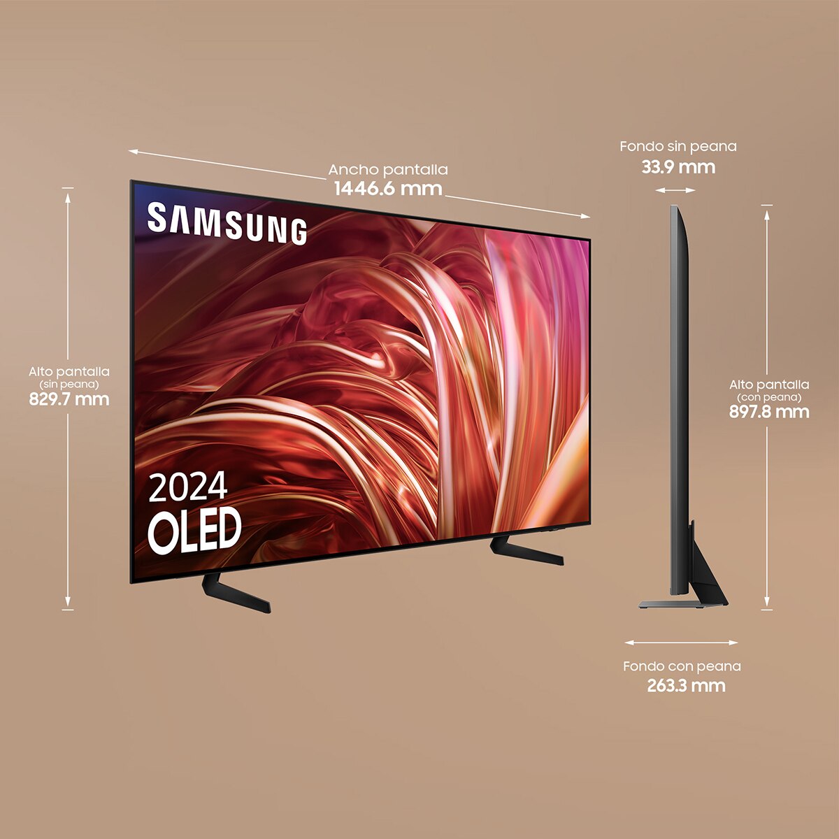 TV OLED 163 cm (65") Samsung TQ65S85DAEXXC 4K AI Upscalling con Inteligencia Artificial Smart TV (Reacondicionado Grado C) - Negro Negro-2