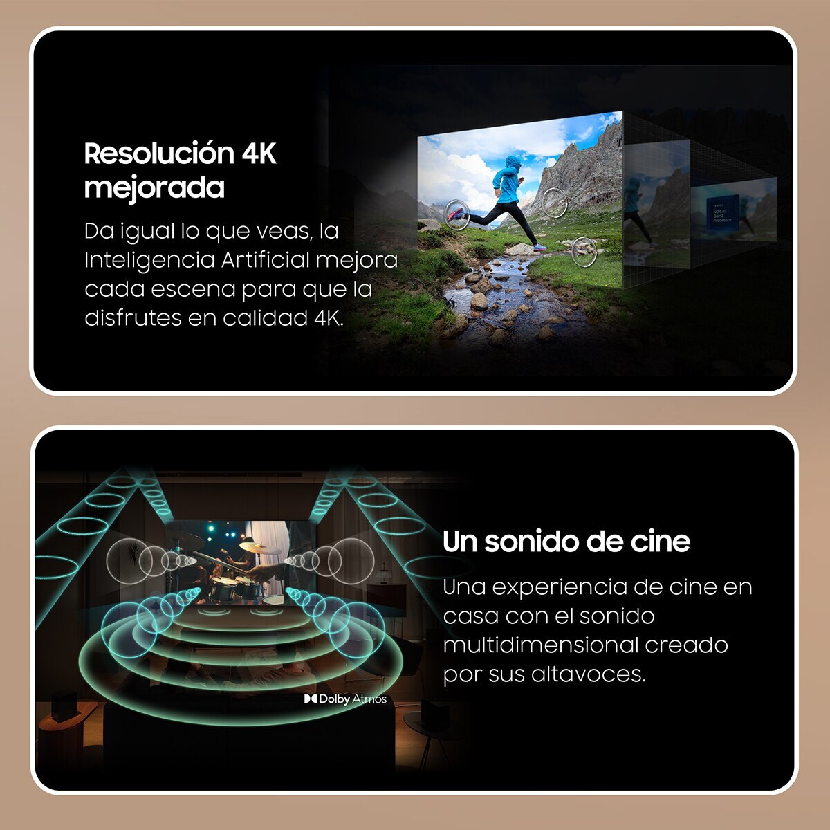 TV OLED 163 cm (65") Samsung TQ65S85DAEXXC 4K AI Upscalling con Inteligencia Artificial Smart TV (Reacondicionado Grado C) - Negro Negro-4