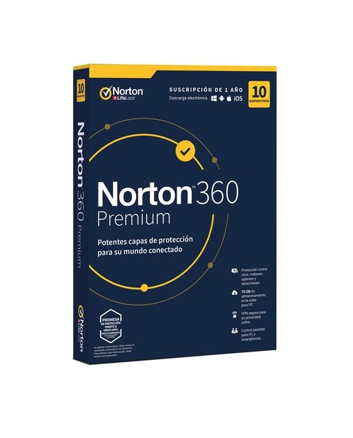 Norton 360 Premium 10 dispositivos / 1 año de suscripción